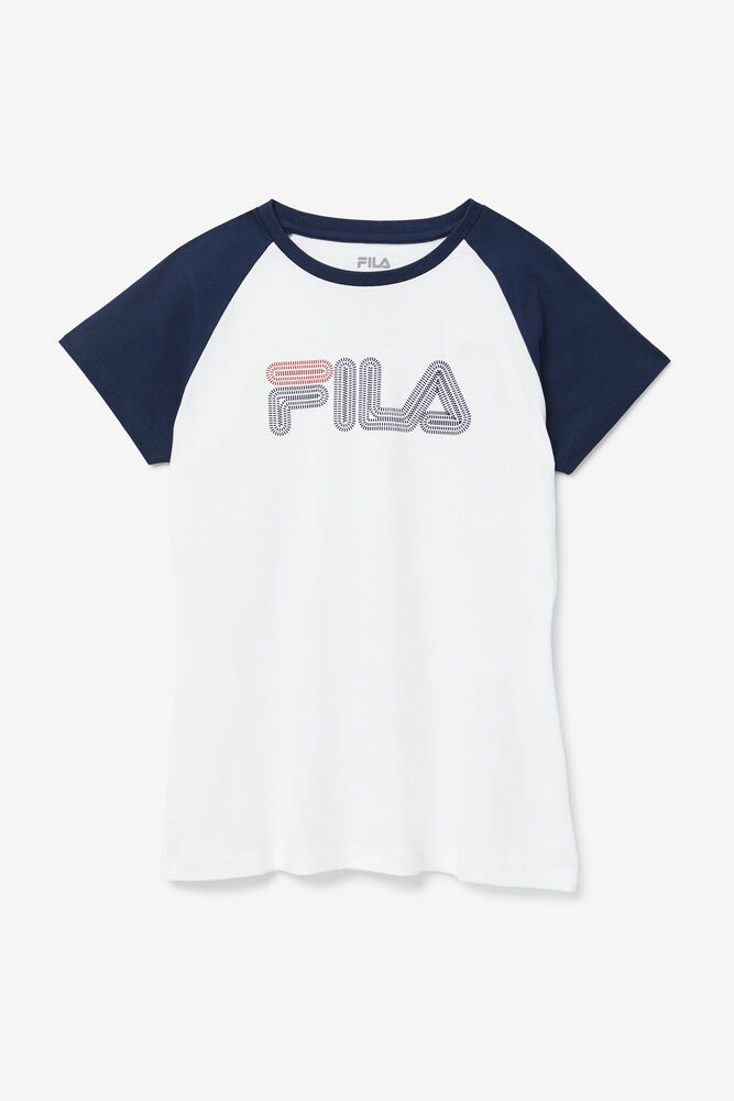 Fila T-Shirt Womens White Baseball - Ireland 18427-ULQC